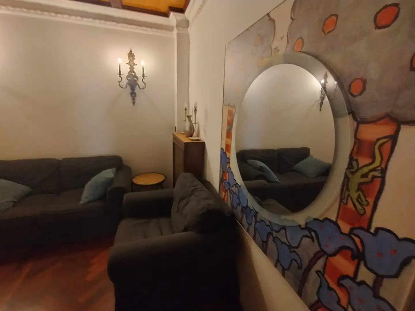 Living room of Flat for rent in Bilbao   with Heating, Parquet flooring and Furnished
