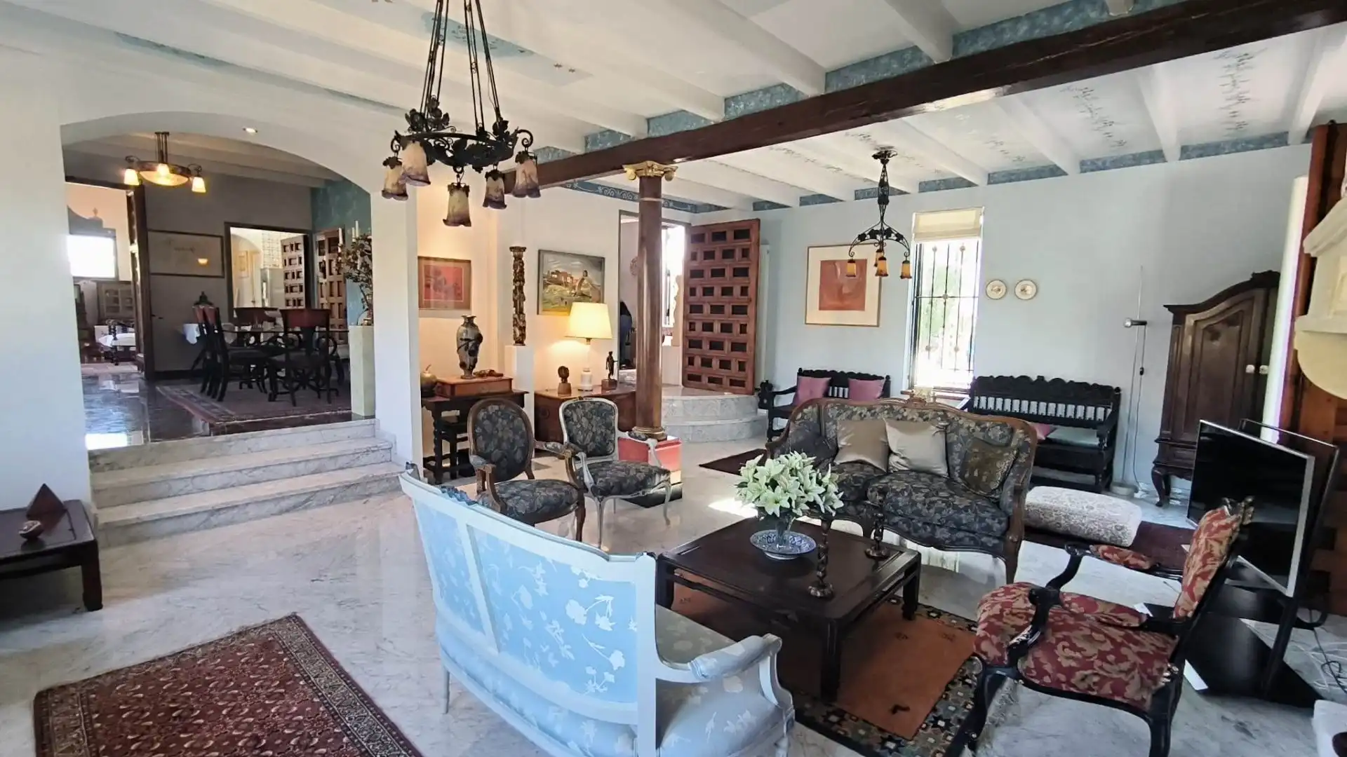 Living room of Houses for sale in El Castell de Guadalest  with Air Conditioner, Heating and Terrace