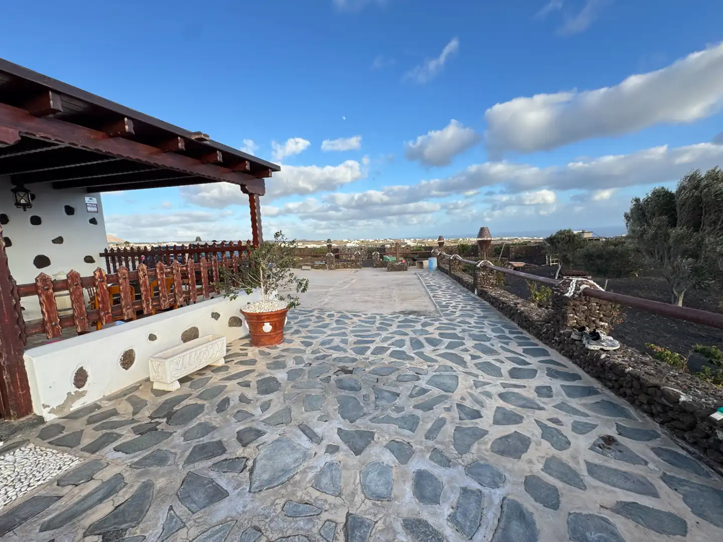 Terrasse von Country house zum Verkauf in Tías mit Privatgarten, Terrasse und Möbliert