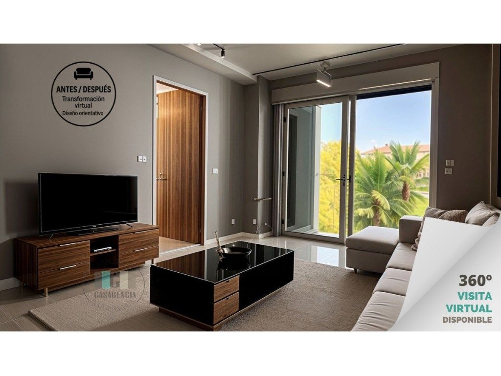 Sala de estar de Piso en venta en Castellón de la Plana / Castelló de la Plana con Aire acondicionado, Terraza y Piscina