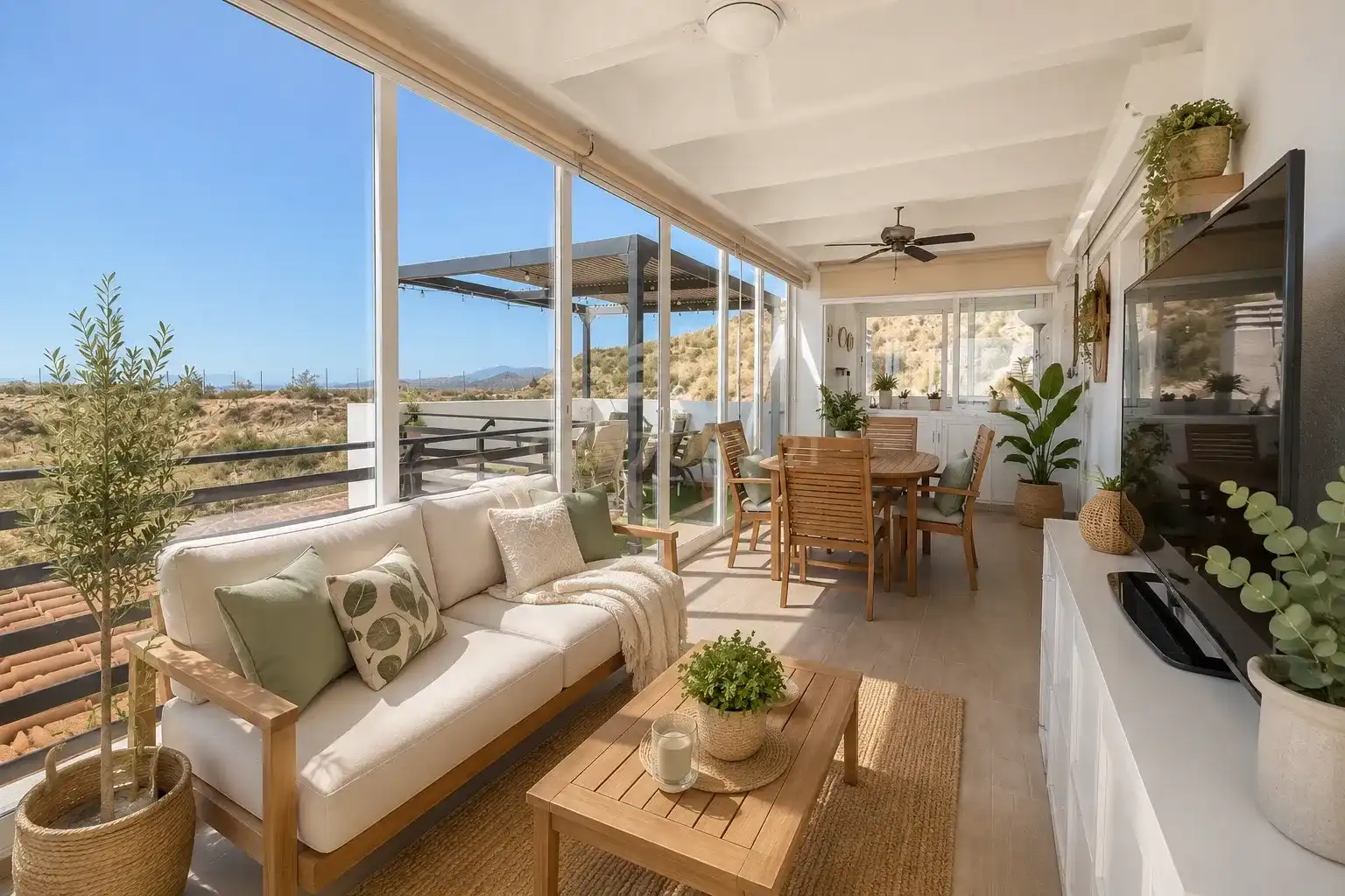 Terraza de Apartamento en venta en Mutxamel con Aire acondicionado, Trastero y Piscina