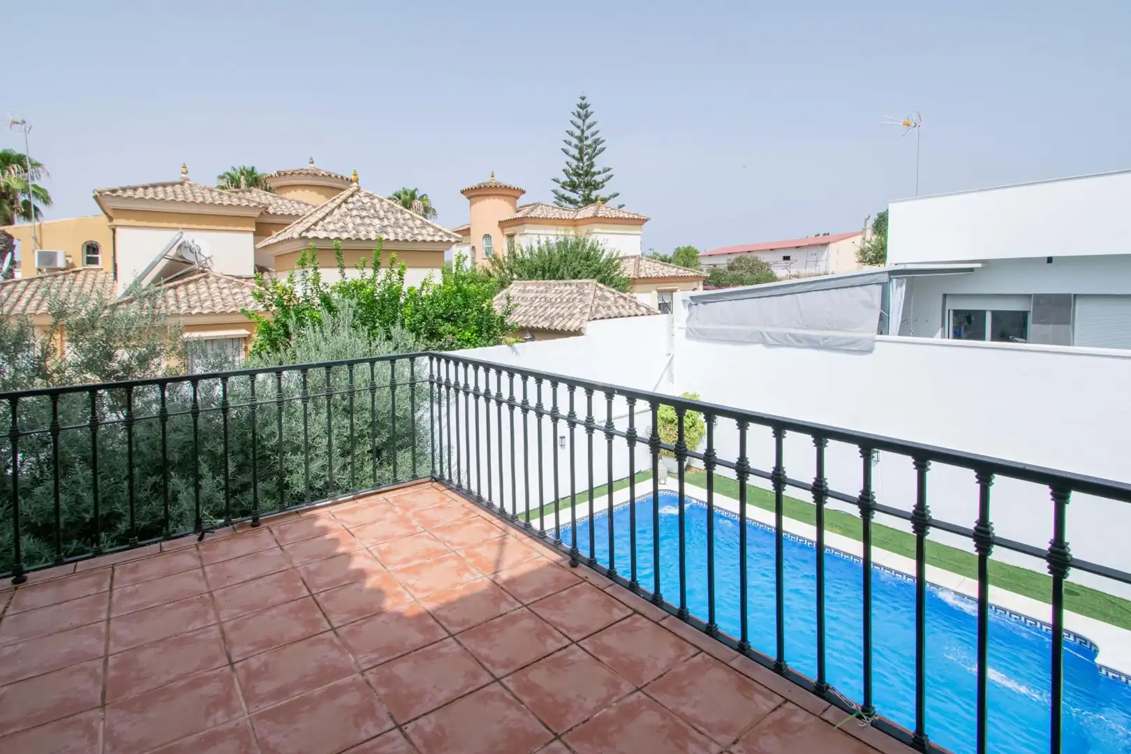 Terrassa de Casa o xalet en venda en Burguillos amb Aire condicionat, Jardí privat i Terrassa