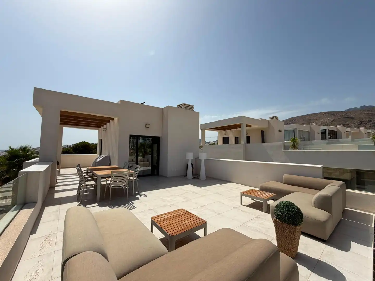 Terrassa de Casa o xalet de lloguer en Finestrat amb Aire condicionat, Jardí privat i Terrassa