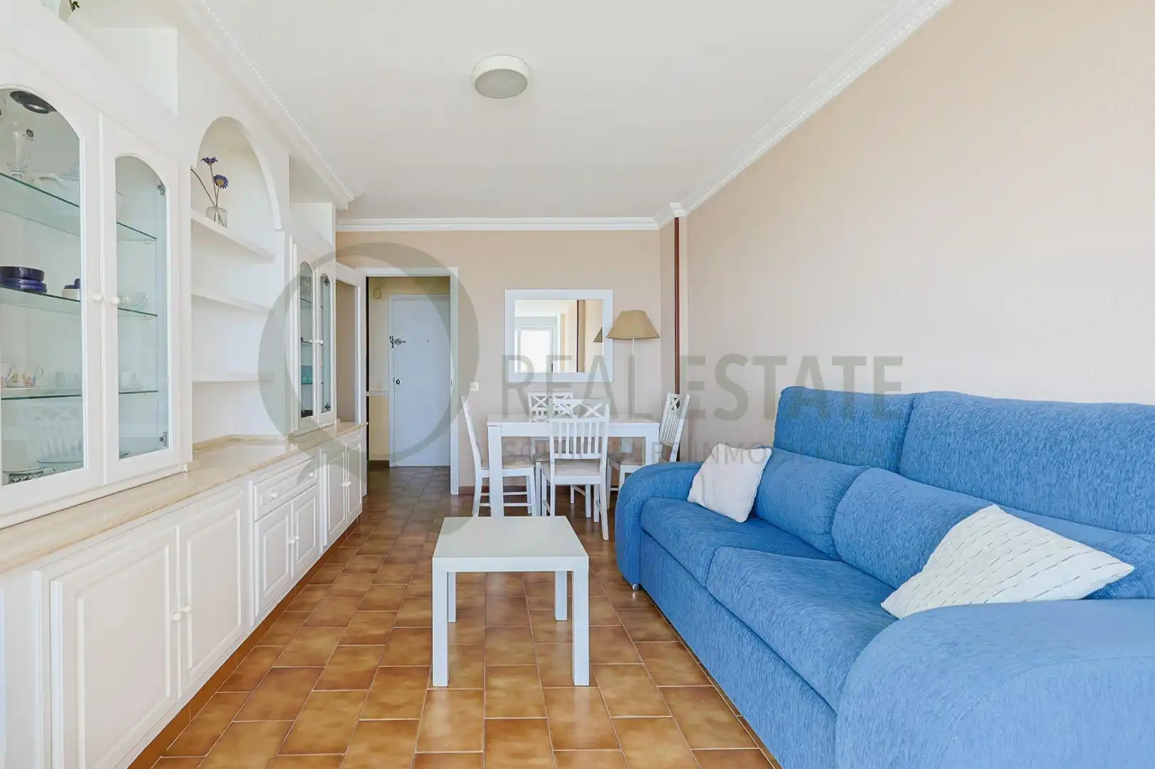 Wohnzimmer von Wohnung zum Verkauf in Alicante / Alacant mit Klimaanlage, Heizung und Privatgarten