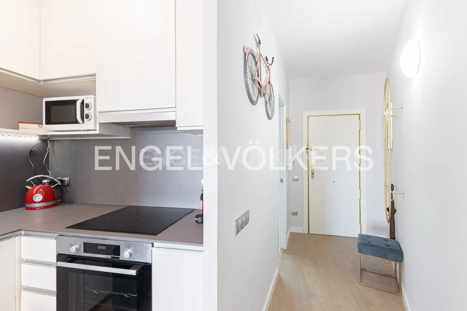 Cocina de Ático de alquiler en Barcelona con Aire acondicionado, Calefacción y Parquet