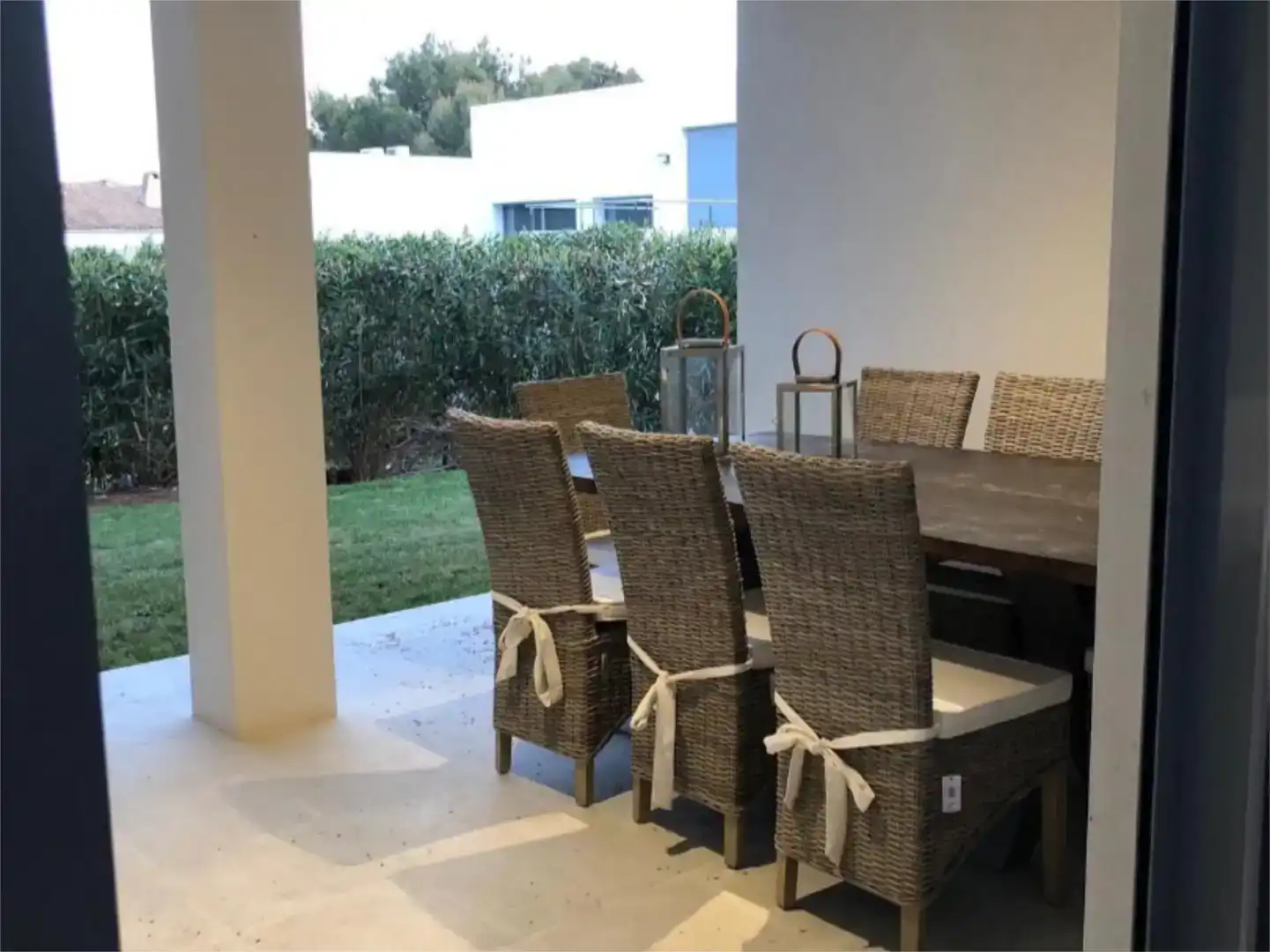Terraza de Casa o chalet de alquiler en Es Mercadal con Aire acondicionado, Jardín privado y Piscina