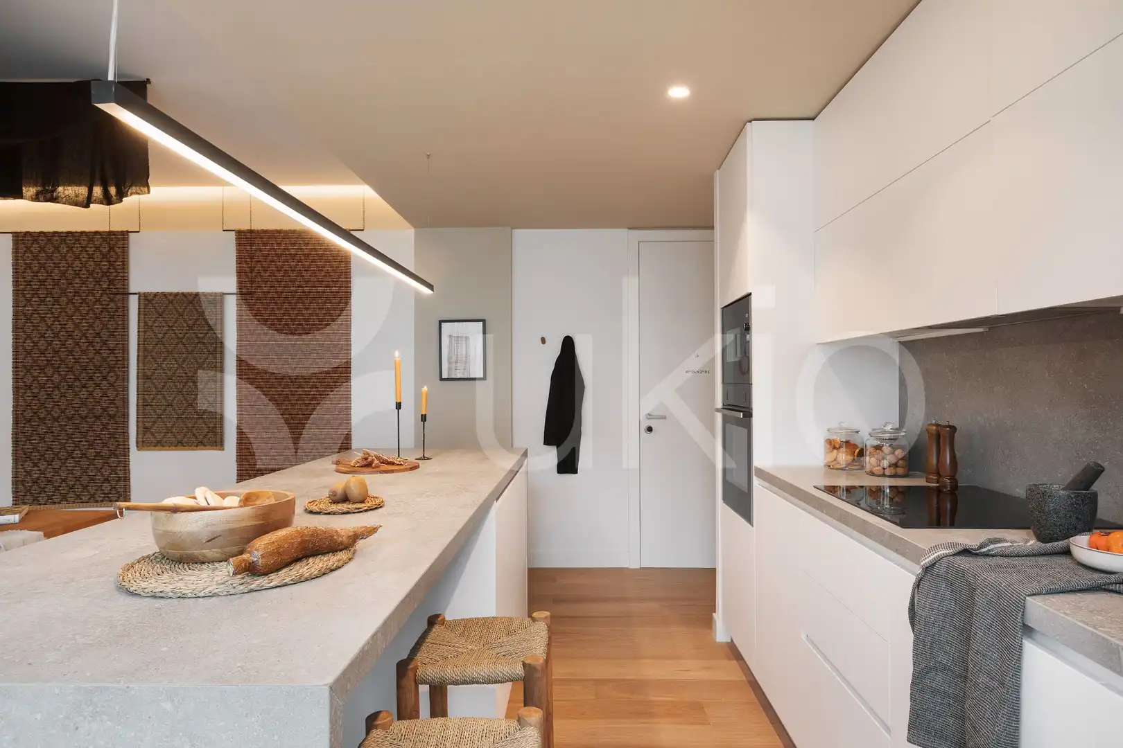 Küche von Wohnung zur Miete in Barcelona mit Klimaanlage, Terrasse und Schwimmbad
