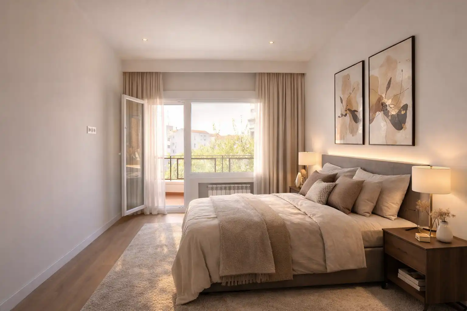 Bedroom of Flat for sale in Madrid  with Air Conditioner, Heating and Balcony
