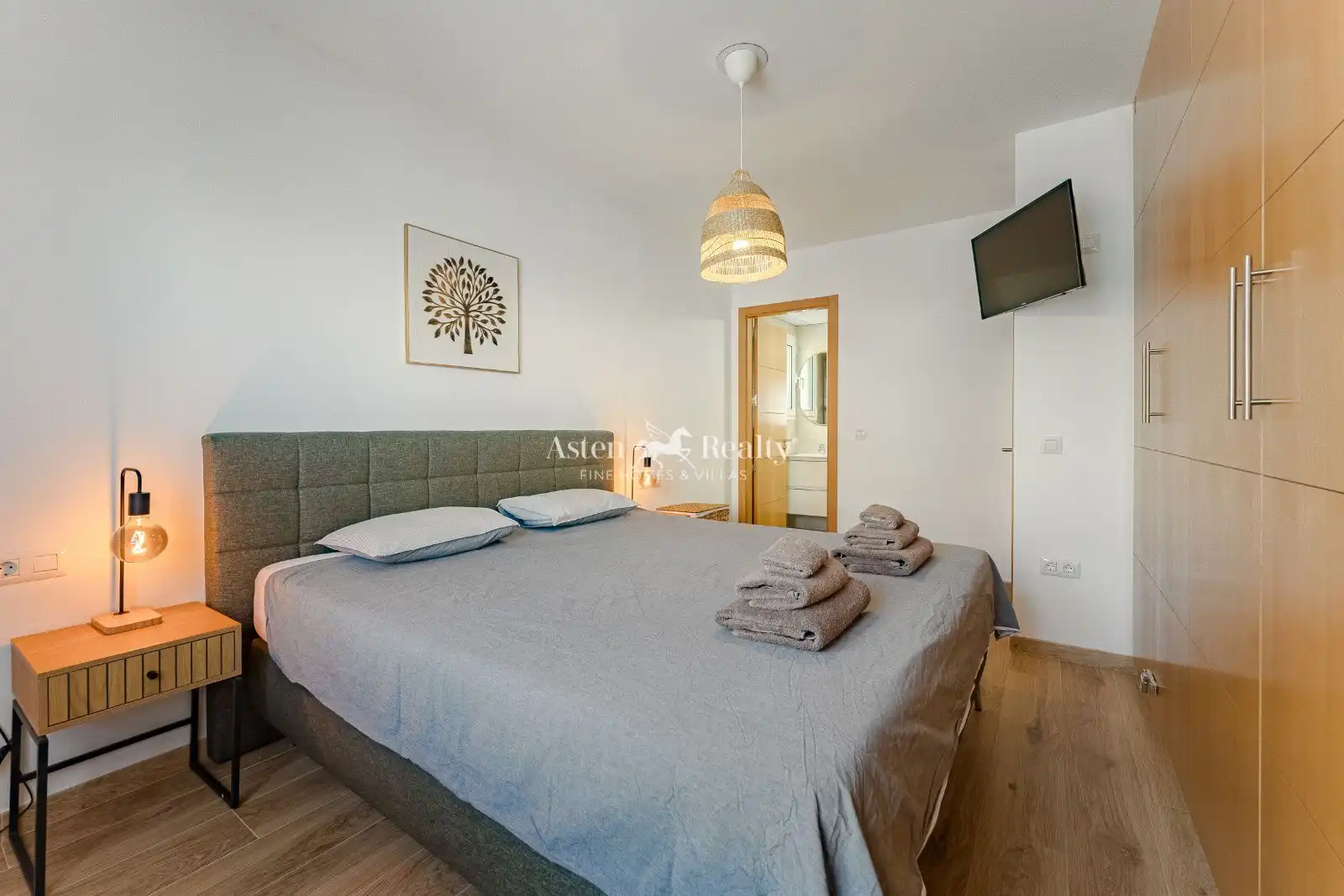 Schlafzimmer von Wohnung zum Verkauf in Arona mit Klimaanlage, Privatgarten und Terrasse