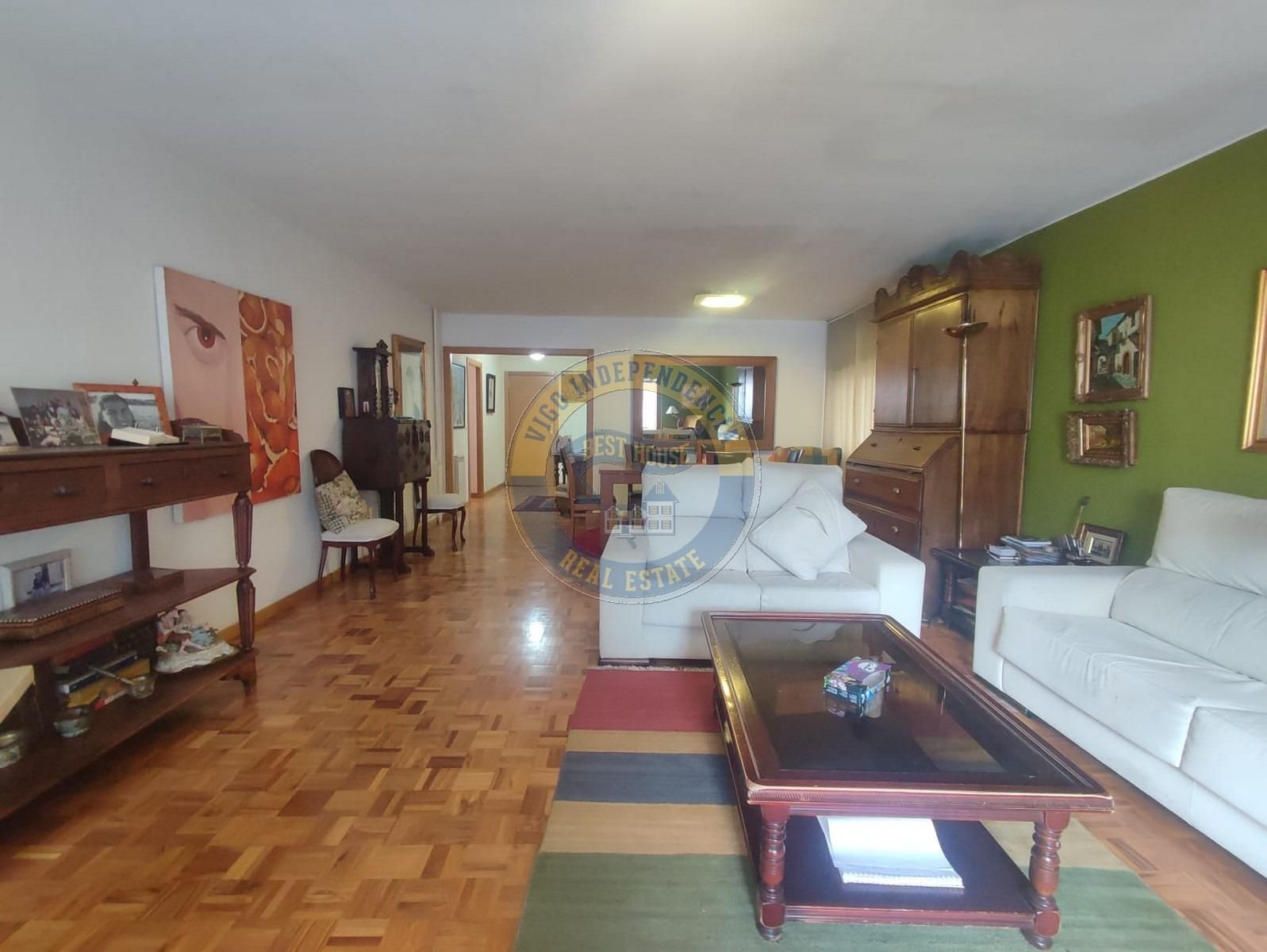 Living room of Flat for sale in Vigo   with Parquet flooring, Storage room and Balcony