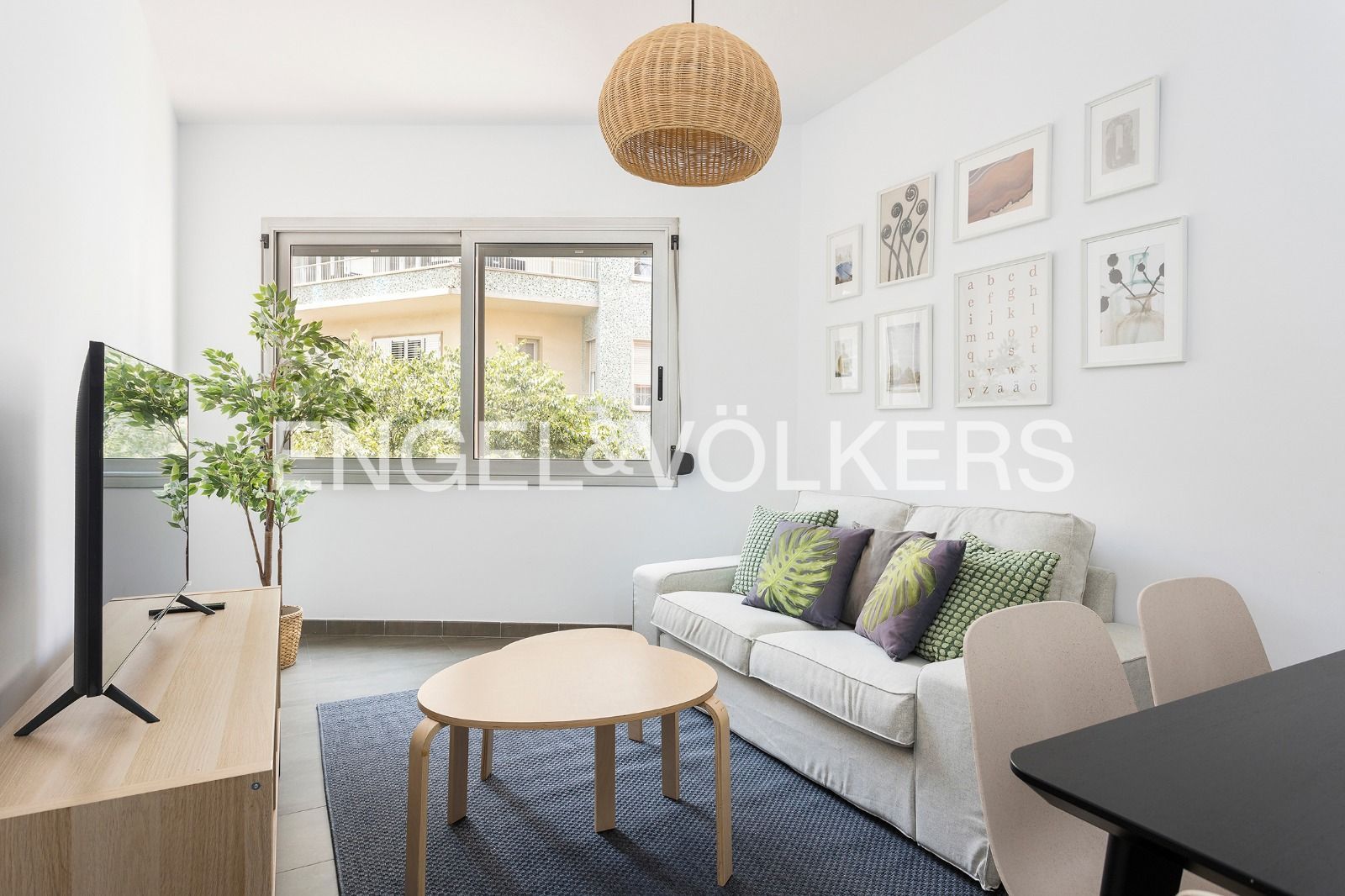 Sala de estar de Apartamento de alquiler en  Barcelona Capital con Aire acondicionado, Calefacción y Parquet