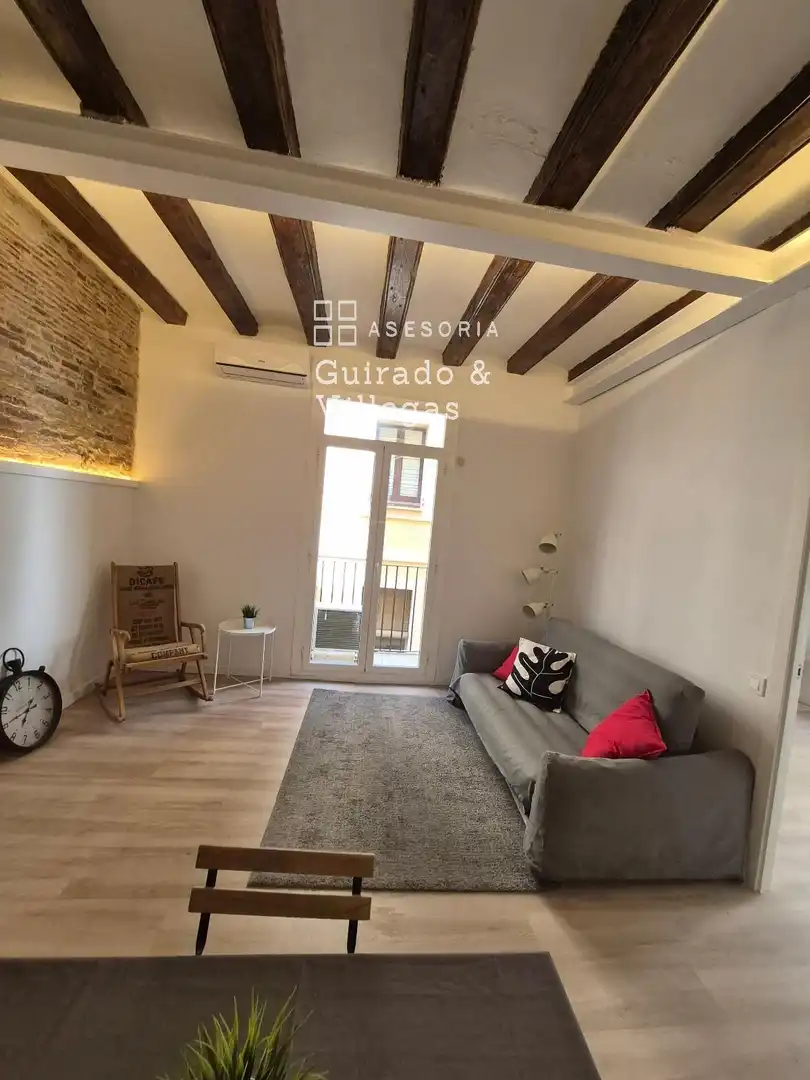 Sala de estar de Piso en venta en Barcelona con Aire acondicionado, Parquet y Terraza