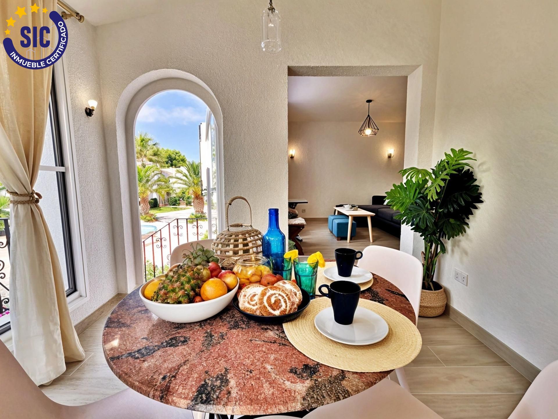 Dining room of Apartment for sale in Jávea / Xàbia  with Air Conditioner, Private garden and Community pool
