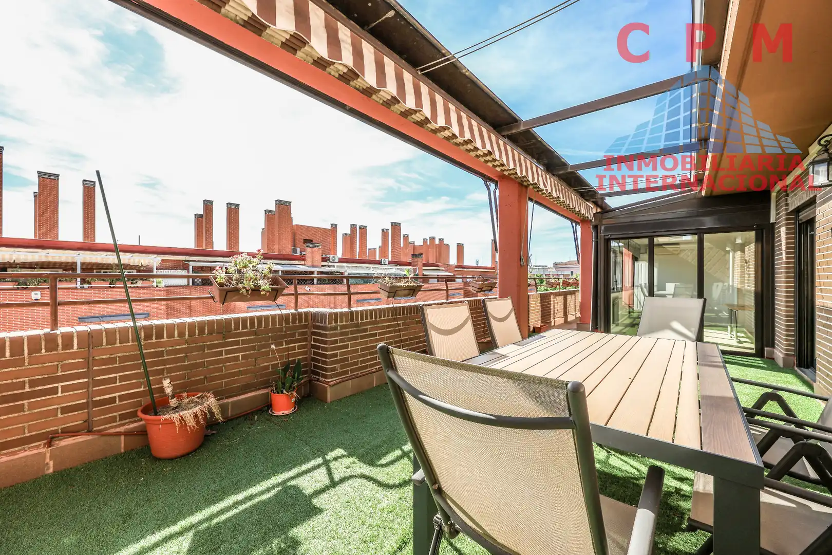 Terrasse von Dachboden zur Miete in Madrid mit Klimaanlage, Heizung und Parkett
