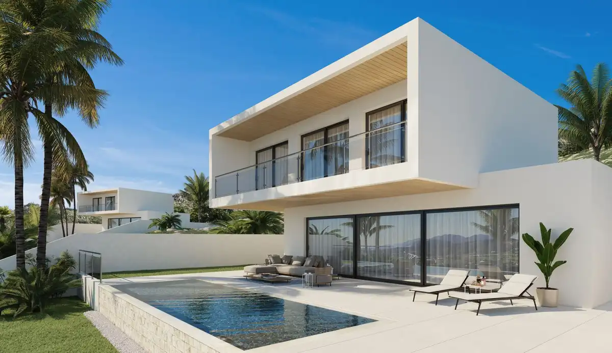 Vista exterior de Casa o xalet en venda en Coín amb Aire condicionat, Jardí privat i Terrassa