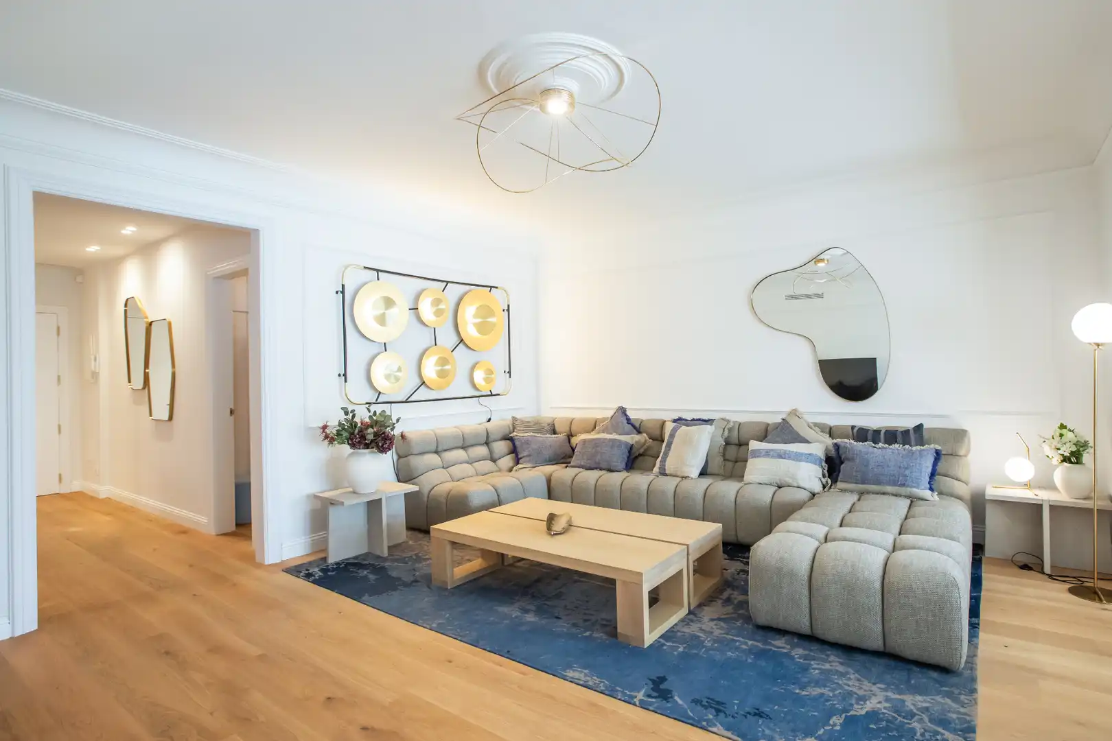Wohnzimmer von Wohnung zur Miete in Barcelona mit Klimaanlage, Heizung und Parkett