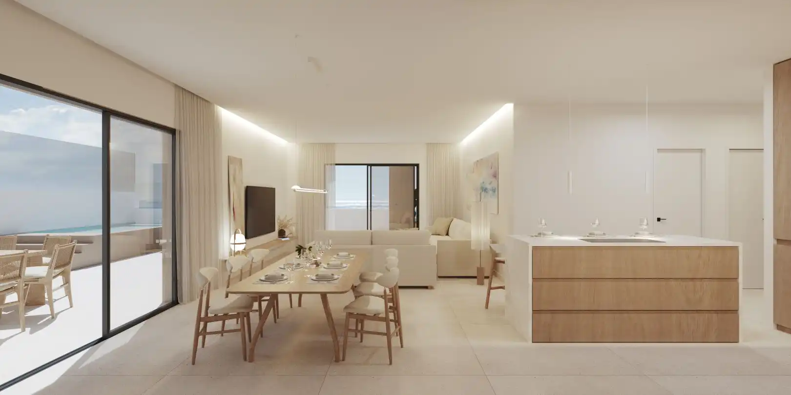 Sala de estar de Piso en venta en Marbella con Terraza