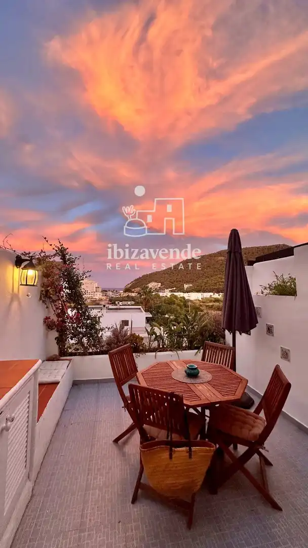 Exterior view of Duplexes for rent in Santa Eulària des Riu  with Air Conditioner, Terrace and Swimming Pool