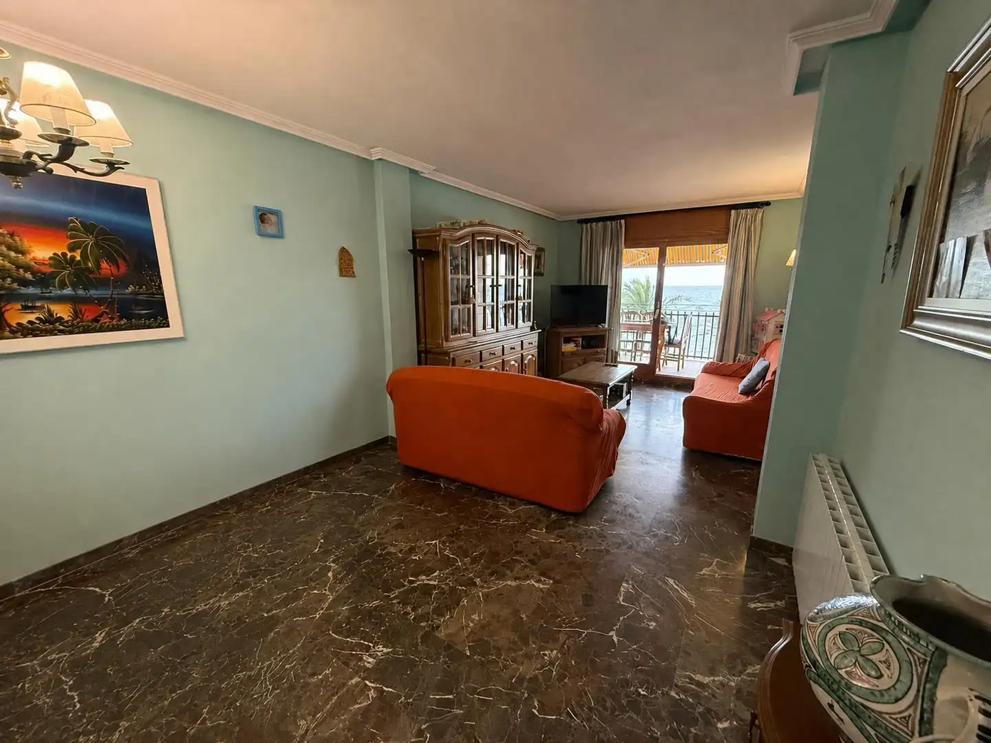 Wohnzimmer von Wohnungen zum Verkauf in Calafell mit Heizung, Privatgarten und Terrasse