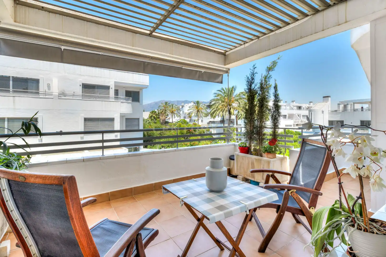 Terrace of Apartments for sale in Mijas  with Air Conditioner and Swimming Pool