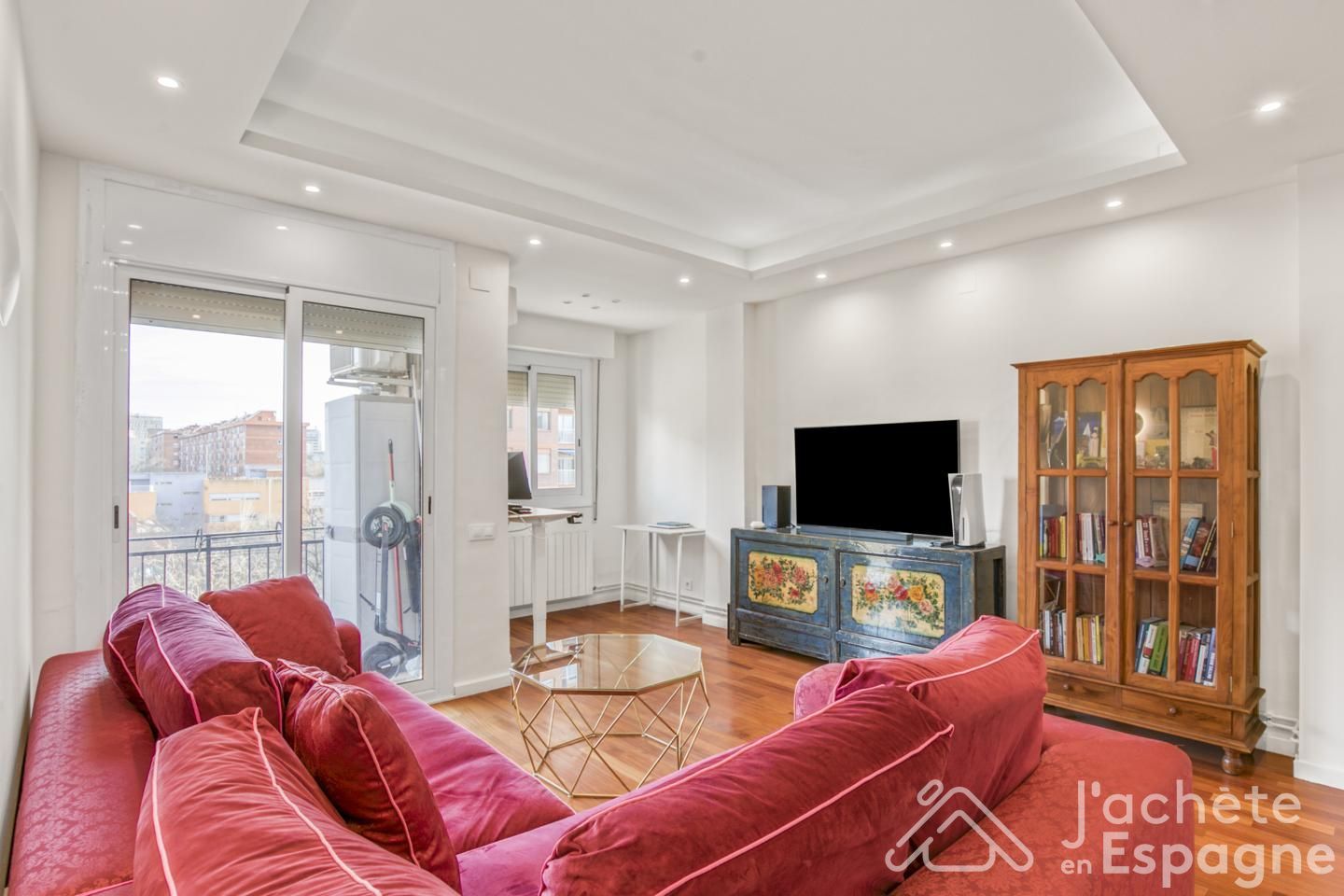 Sala d'estar de Apartament en venda en  Barcelona Capital amb Aire condicionat, Calefacció i Parquet