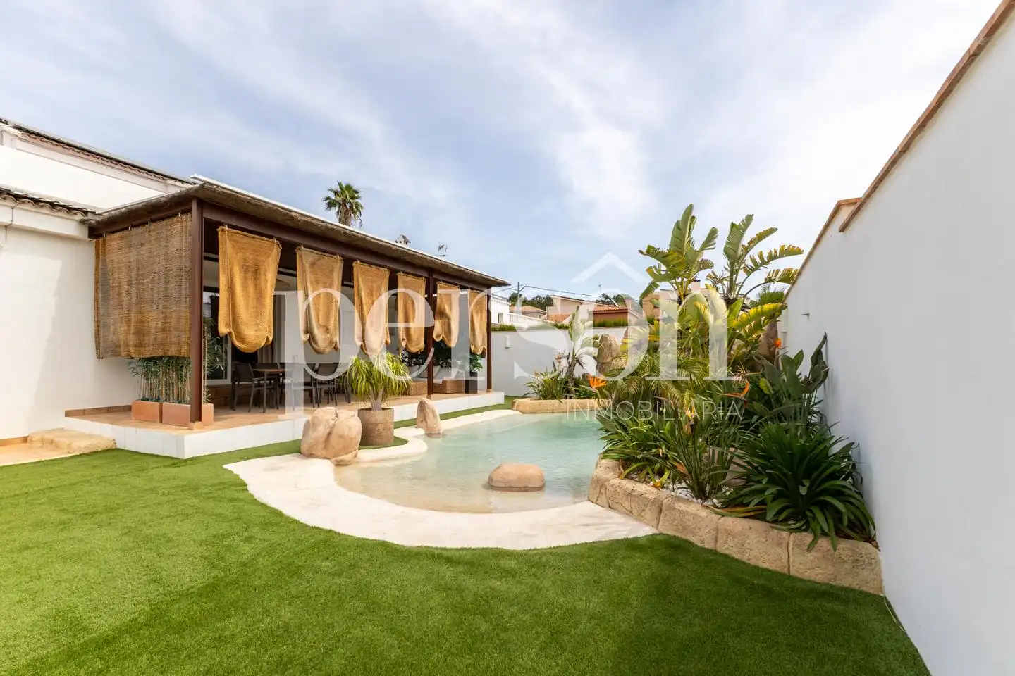 Garden of Houses for rent in Torrent  with Air Conditioner, Heating and Private garden