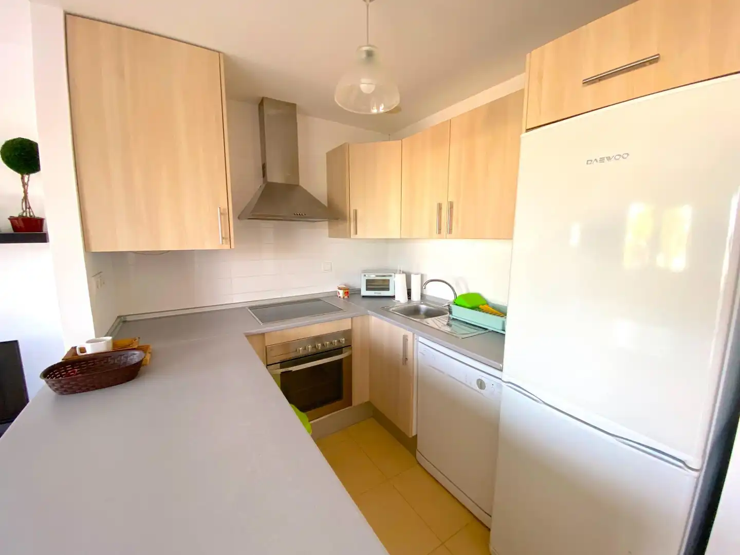 Cocina de Apartamento en venta en Alhama de Murcia con Aire acondicionado, Jardín privado y Amueblado