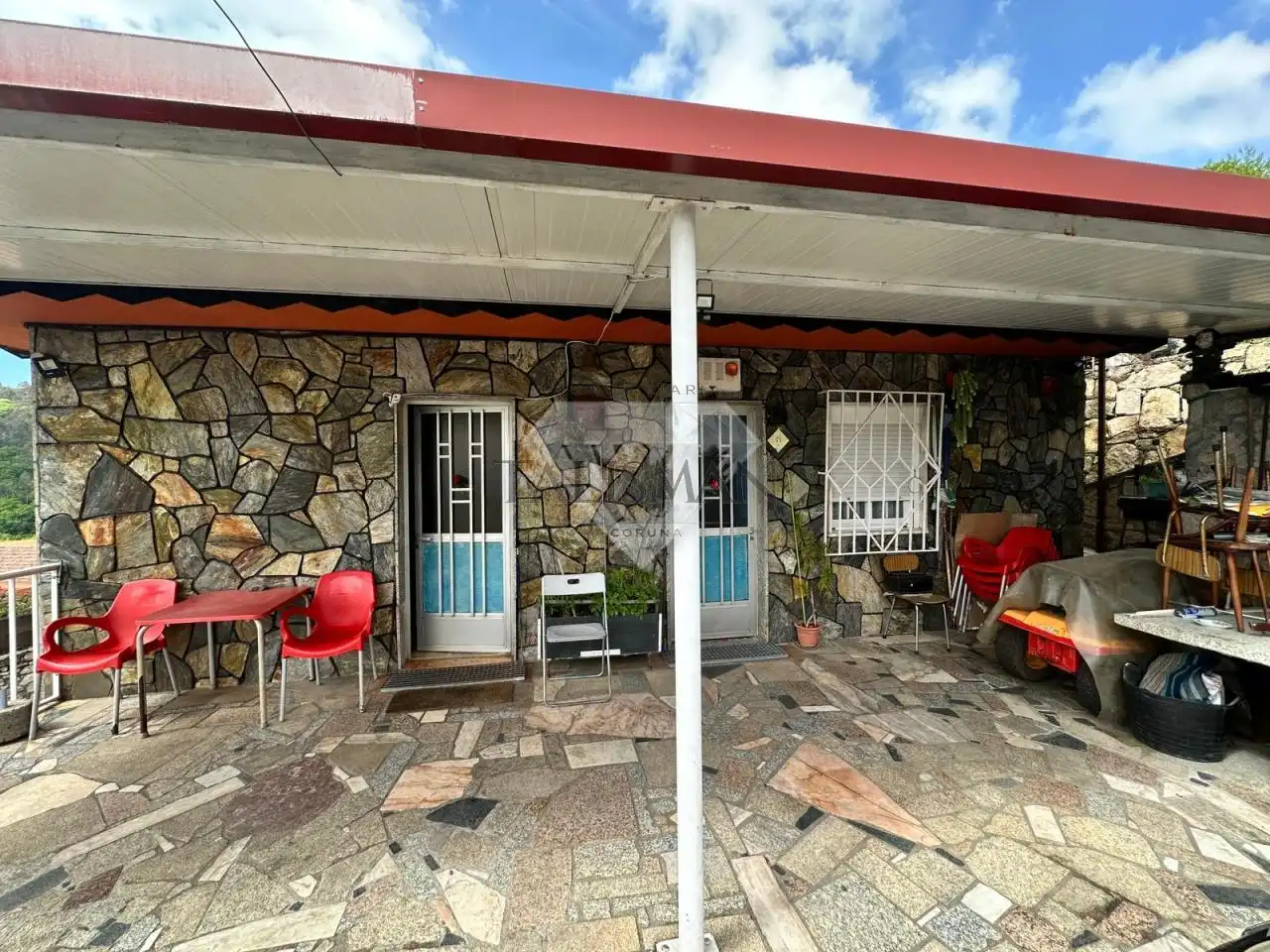 Terraza de Casa o chalet en venta en A Lama   con Calefacción, Jardín privado y Piscina