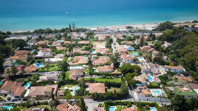 Exterior view of Houses for sale in Marbella  with Air Conditioner, Terrace and Storage room