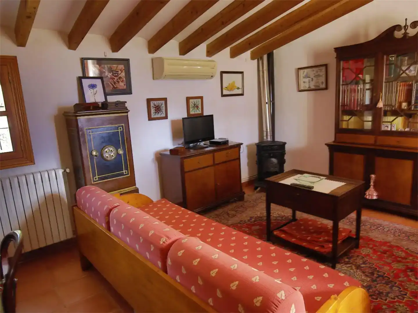 Sala de estar de Finca rústica en venta en Sóller con Aire acondicionado y Piscina