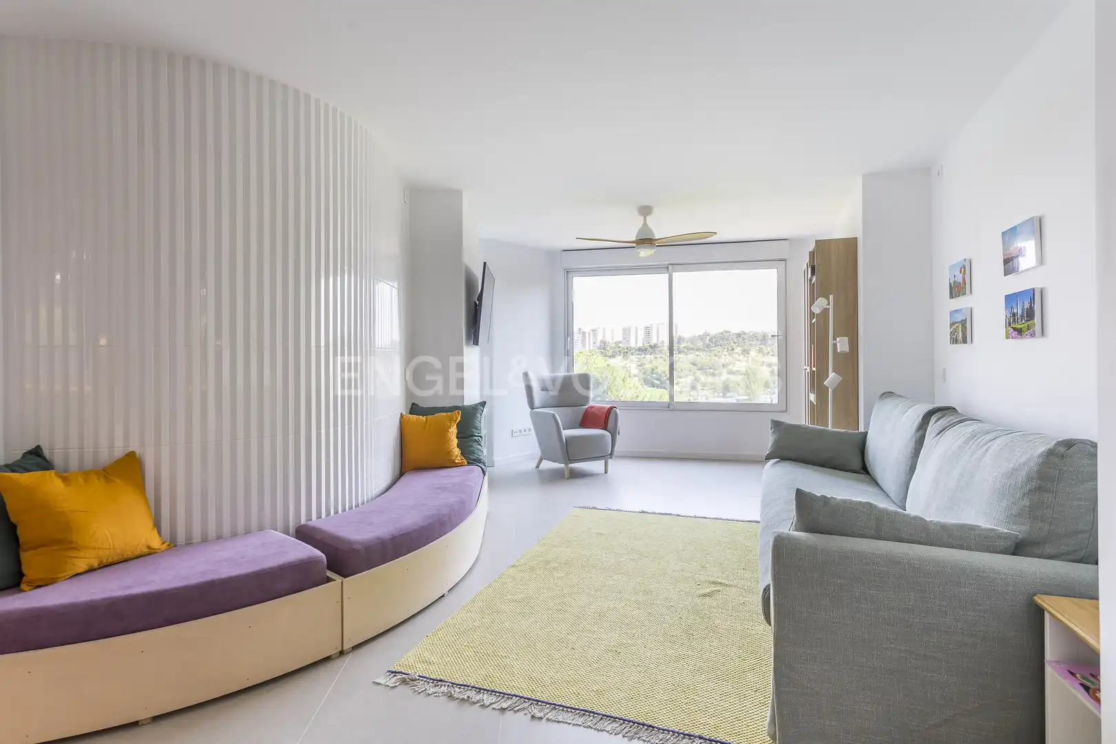 Sala de estar de Piso de alquiler en Madrid con Aire acondicionado, Calefacción y Amueblado