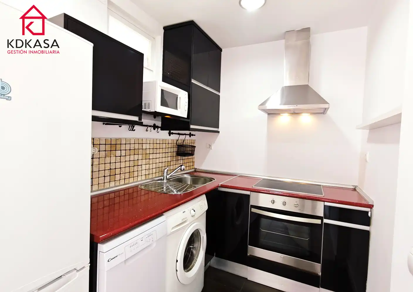 Cocina de Ático de alquiler en Madrid con Aire acondicionado, Calefacción y Terraza