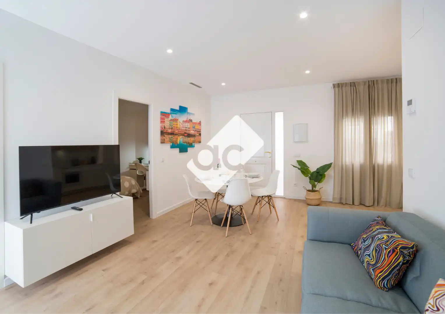 Living room of Flat for rent in Valencia  with Air Conditioner, Heating and Terrace