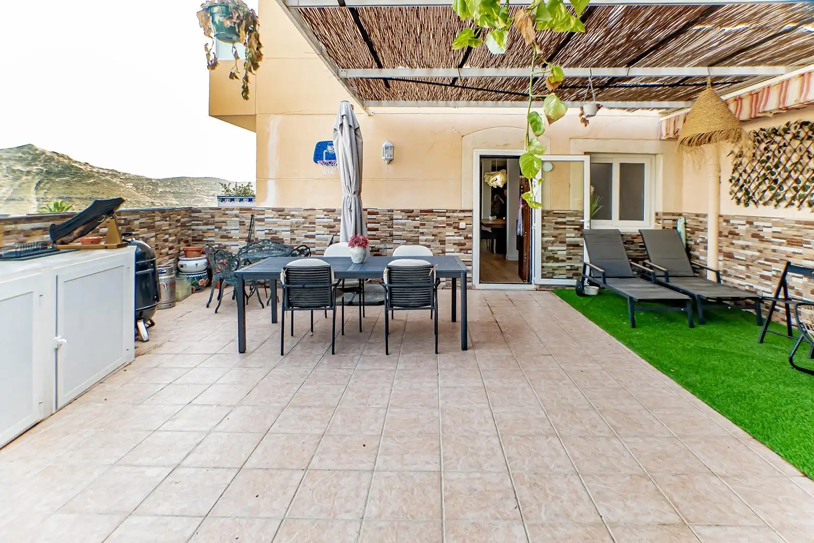 Terrassa de Casa adosada en venda en Vícar amb Aire condicionat, Calefacció i Jardí privat