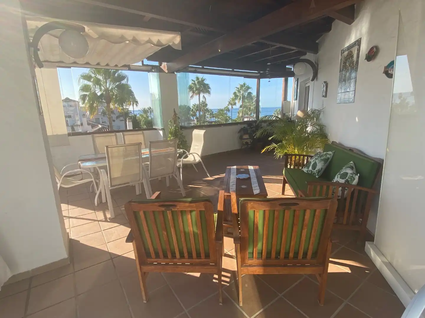 Terrasse von Dachboden zur Miete in Marbella mit Klimaanlage und Terrasse