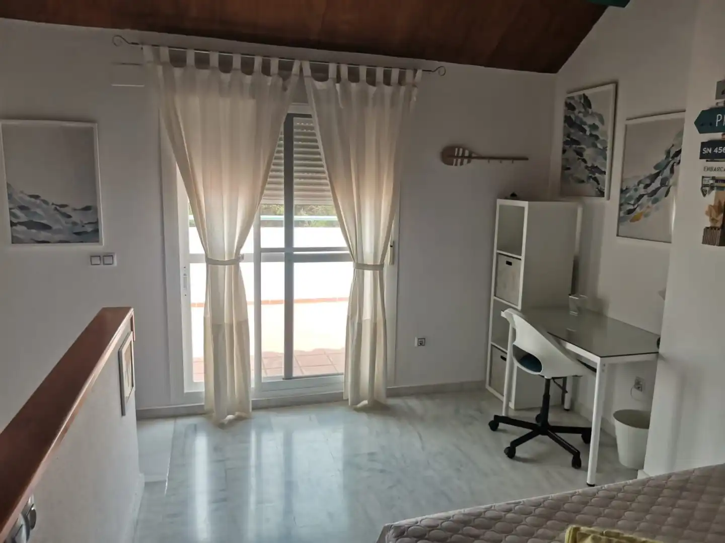 Dormitori de Casa adosada de lloguer en El Portil amb Aire condicionat, Terrassa i Moblat