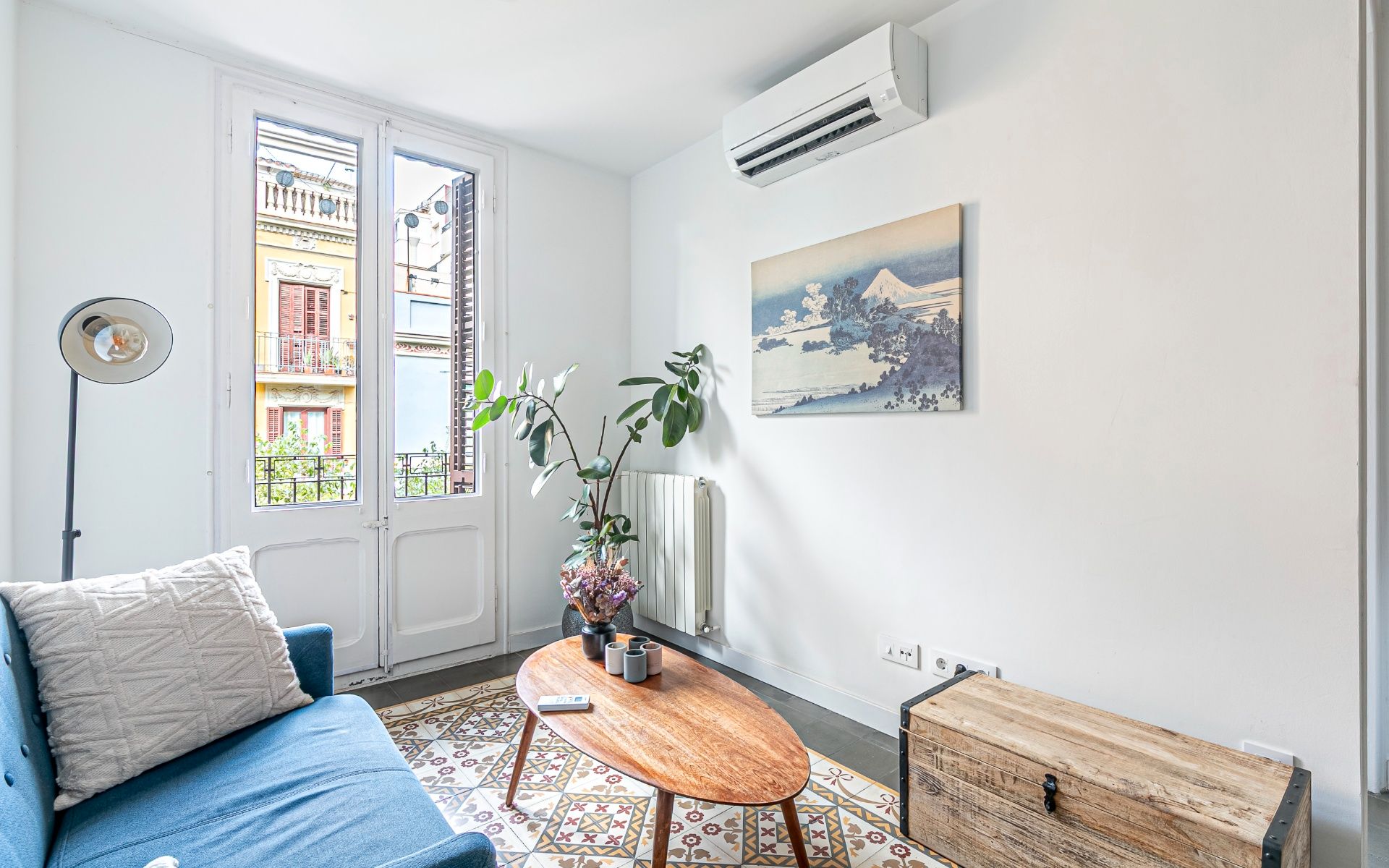 Living room of Flat for sale in  Barcelona Capital  with Air Conditioner, Heating and Furnished