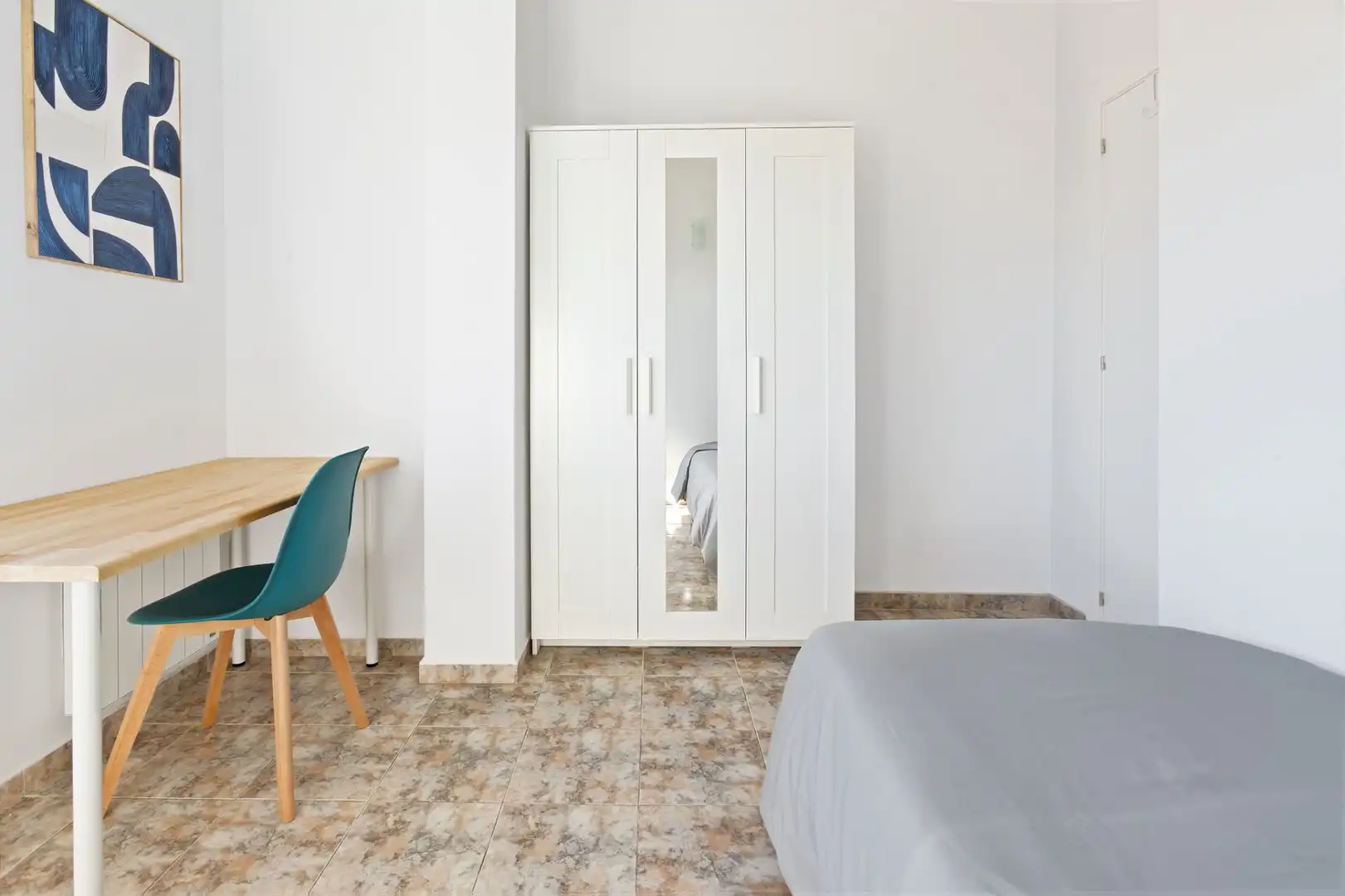 Habitación de Piso de alquiler en Sabadell con Aire acondicionado, Calefacción y Amueblado