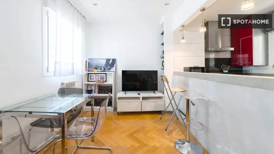 Wohnzimmer von Wohnung zur Miete in Madrid mit Klimaanlage, Heizung und Möbliert