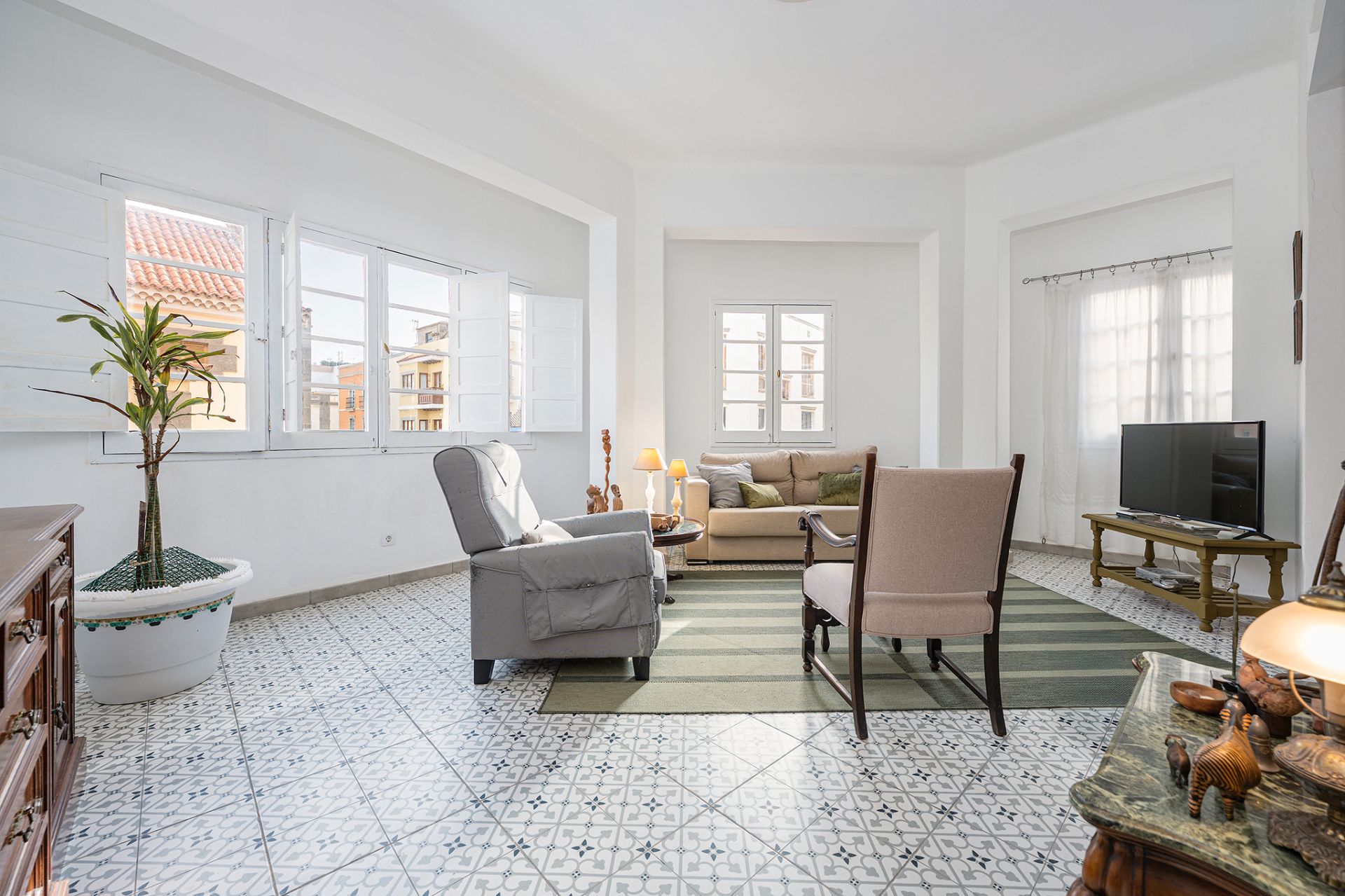 Living room of Flat for sale in Las Palmas de Gran Canaria  with Furnished and Balcony