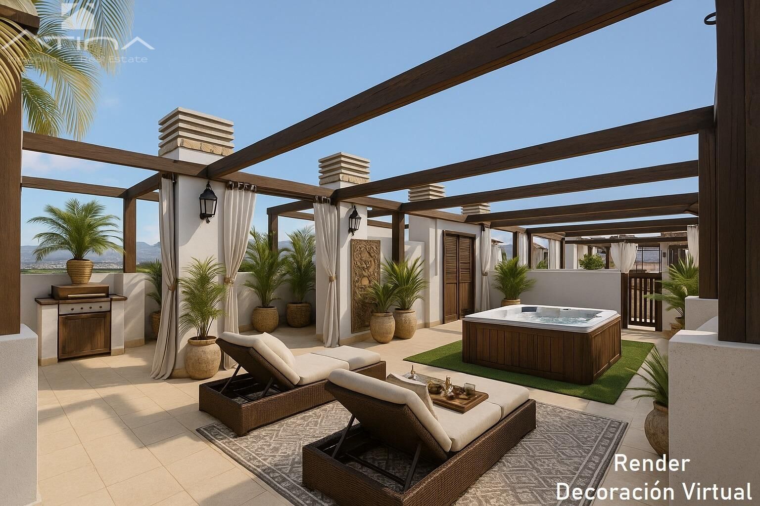 Terrace of Attic for sale in Daimús  with Air Conditioner, Terrace and Swimming Pool