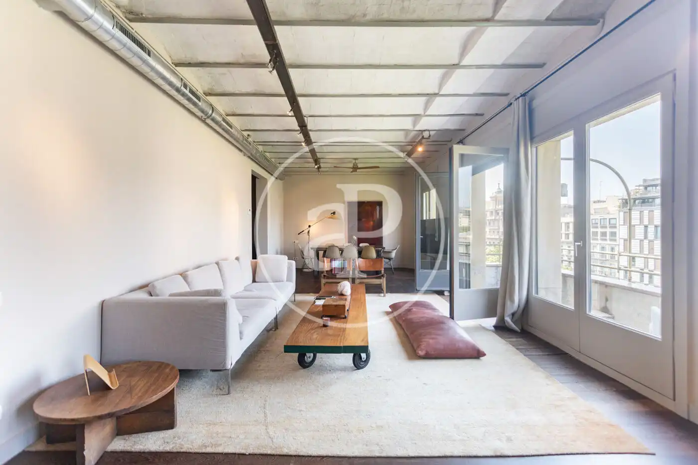 Sala de estar de Piso de alquiler en Barcelona con Calefacción, Amueblado y Balcón