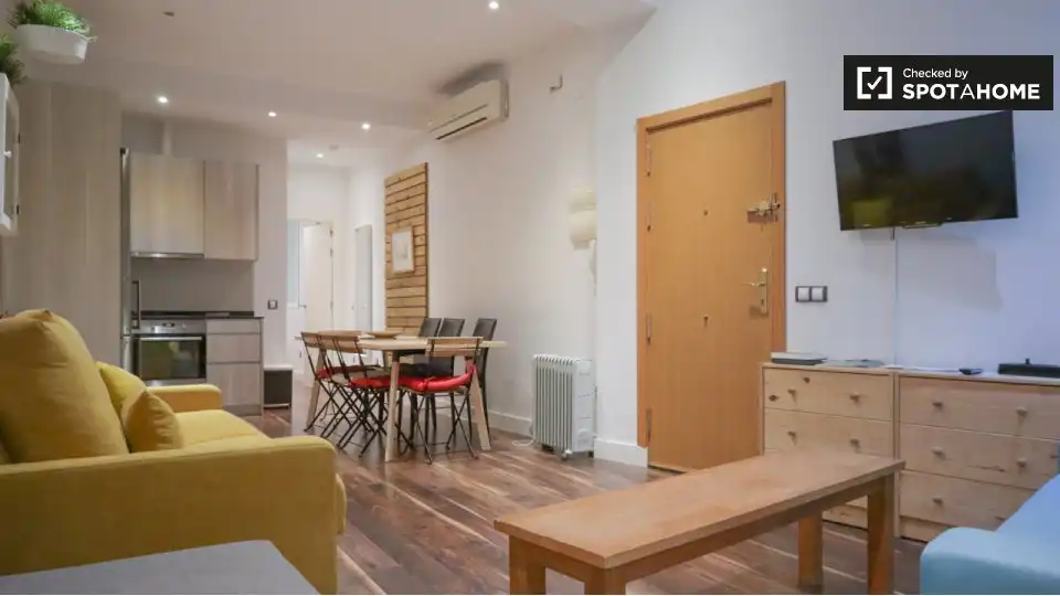 Wohnzimmer von Wohnung zur Miete in Madrid mit Klimaanlage, Heizung und Möbliert