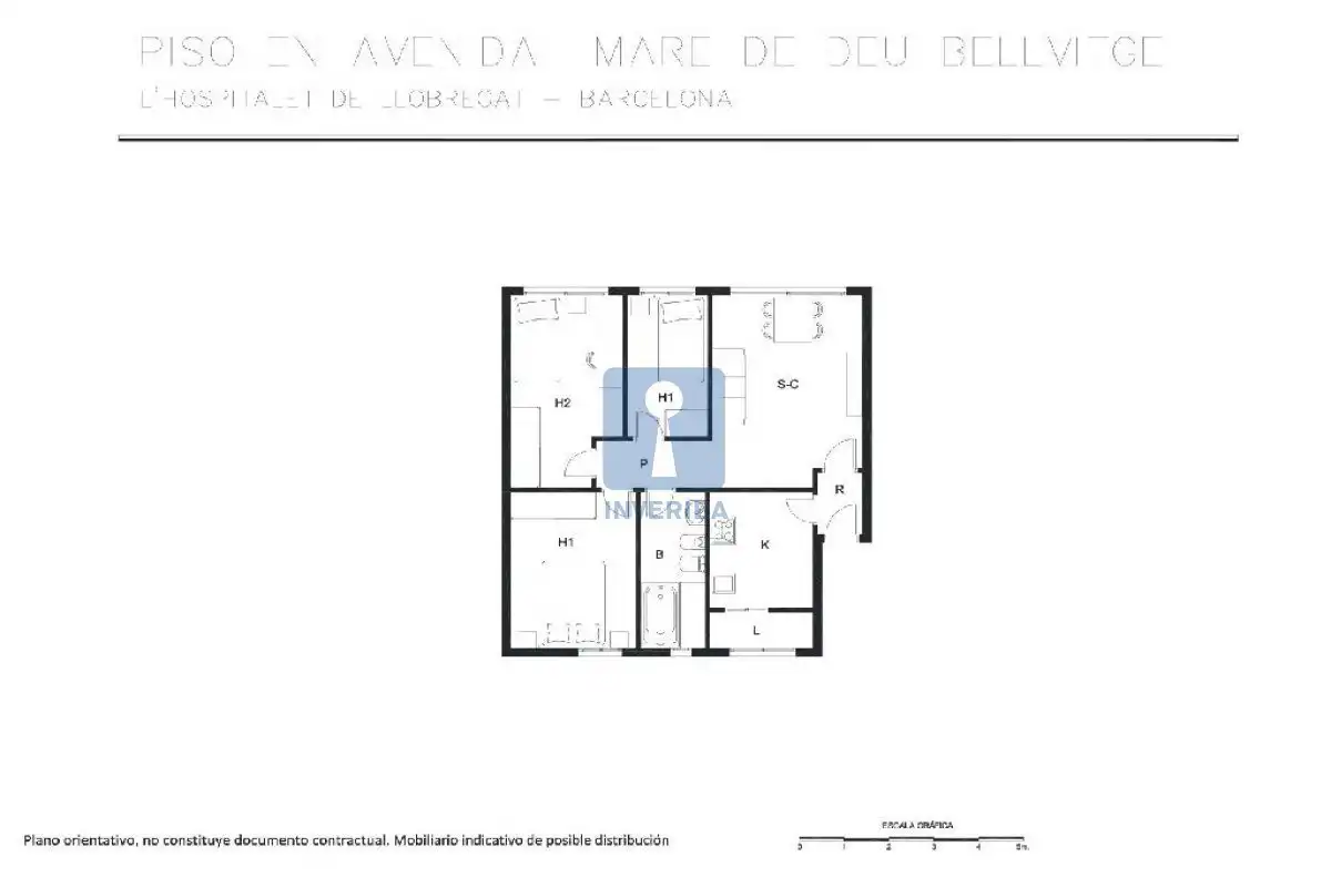 Piso en venta en L'Hospitalet de Llobregat con Alarma