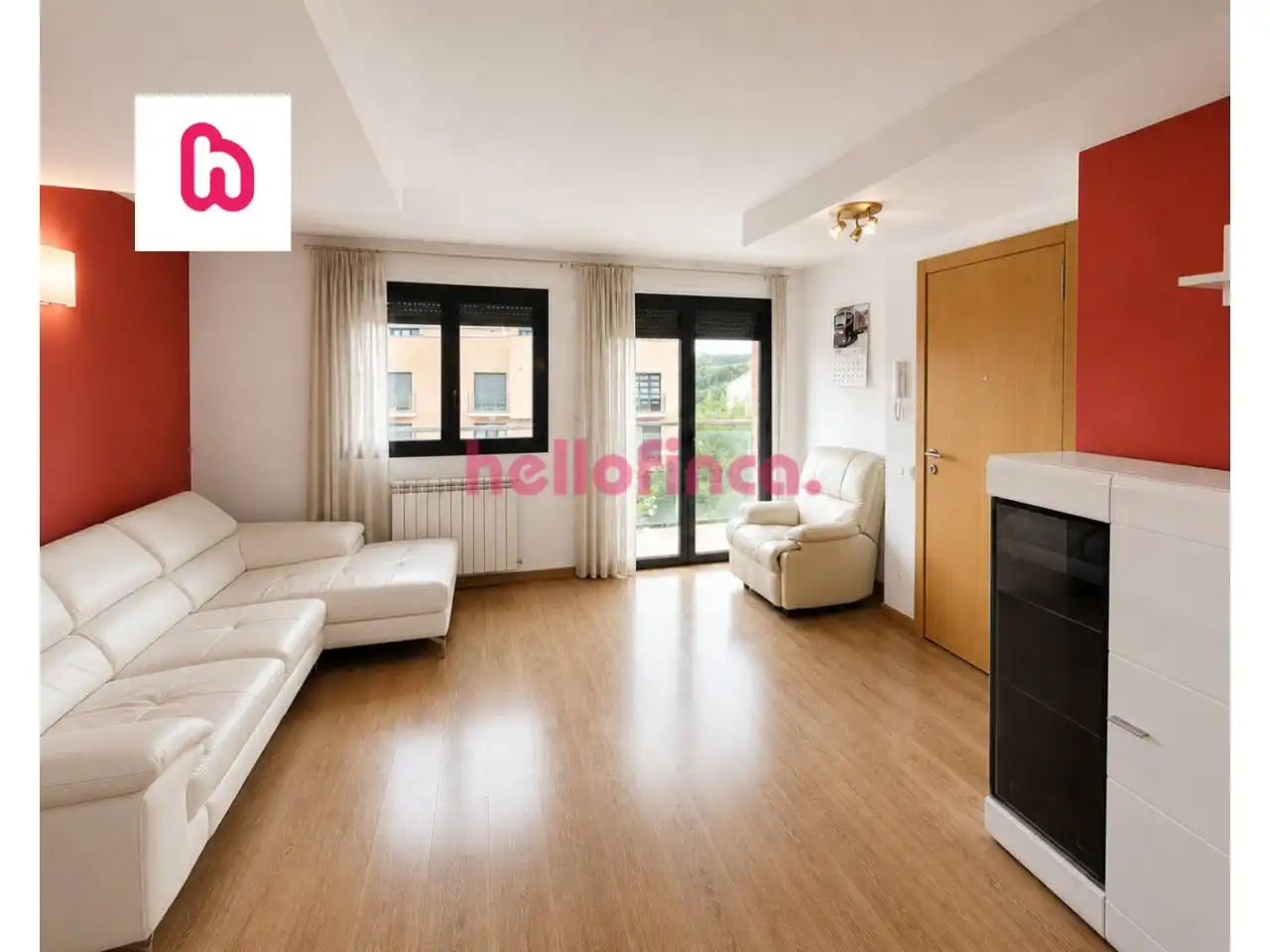 Sala d'estar de Pis en venda en Gironella amb Calefacció, Parquet i Terrassa