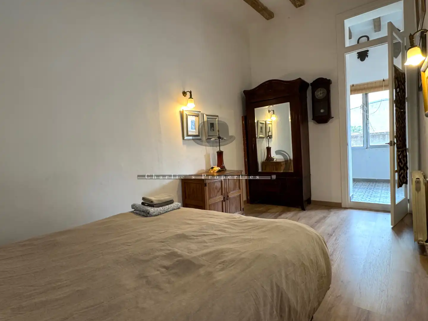 Habitación de Apartamento de alquiler en Barcelona con Aire acondicionado, Calefacción y Amueblado