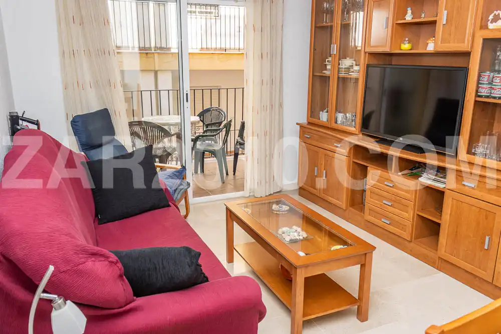 Sala d'estar de Pis en venda en Garrucha amb Aire condicionat, Terrassa i Moblat