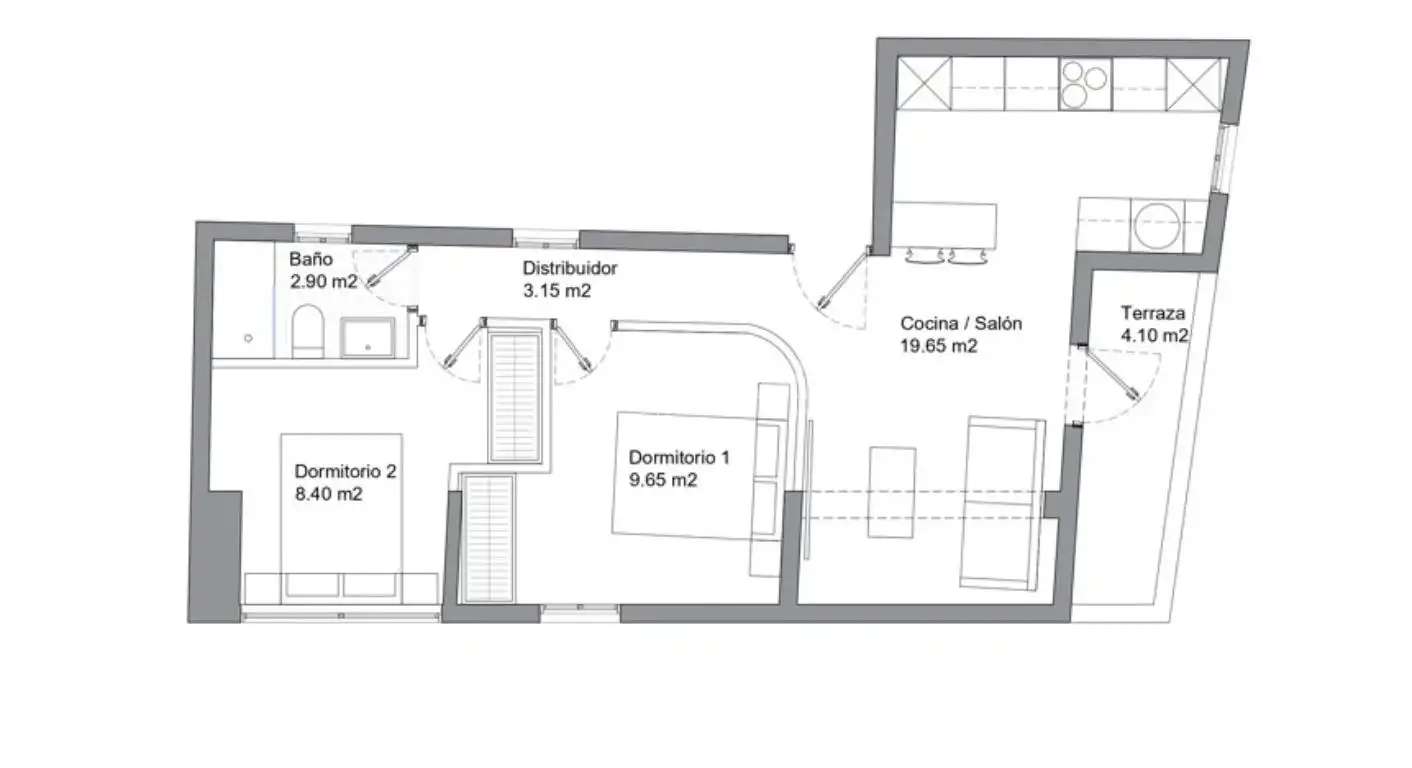 Piso en venta en Madrid con Terraza