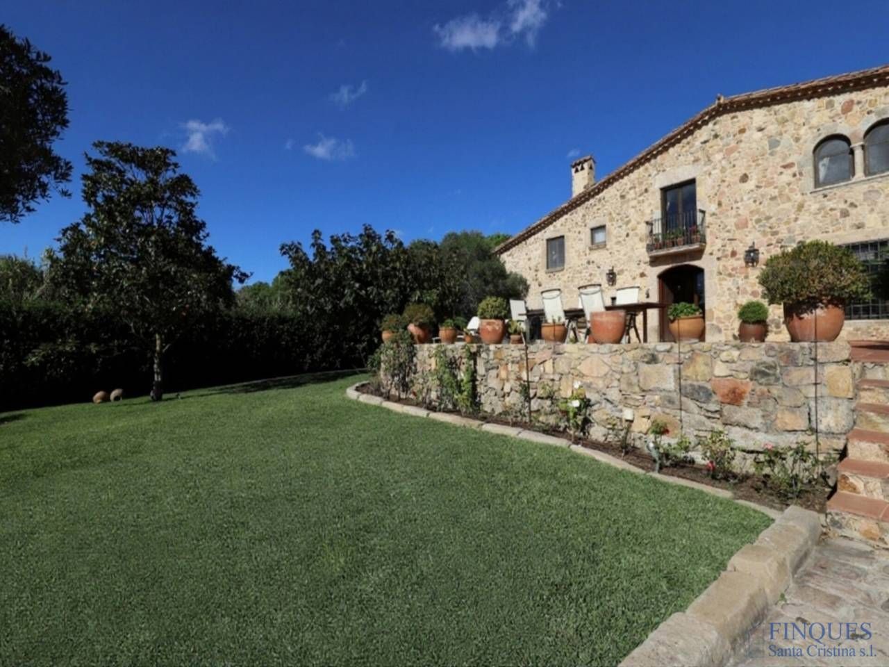 Jardí de Finca rústica en venda en Santa Cristina d'Aro amb Aire condicionat, Calefacció i Jardí privat
