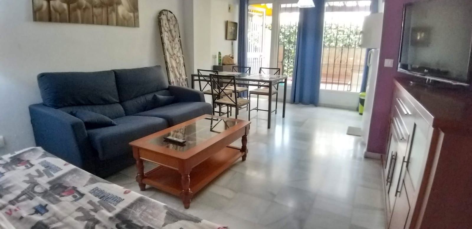 Sala d'estar de Apartament de lloguer en Marbella amb Aire condicionat, Calefacció i Terrassa